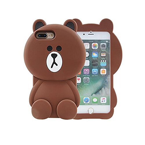 iPhone 6 plus/6s Plus Case ,MATE 3D Cartoon Teddy bear Silicone Case,Cute Lovely Ultra Thick Drop Bump Resistant Protective Back Cover for for Girls Teens Women - 5.5 inch