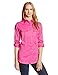 Wrangler Women's Western Yoke Two Snap Flap Pocket Shirt, Pink, Large