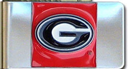 UNIVERSITY OF GEORGIA Bulldogs stainless steel logo design Money Clip/Card Holder free shipping