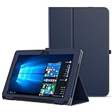 MoKo ASUS Transformer Book T101HA Case, Slim Folding Stand Cover Case with Built-in Hand Strap and Keyboard Portfolio Feature for 10.1