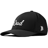 Branded Bills Dad Script Performance Hat for Men | Running Baseball Cap