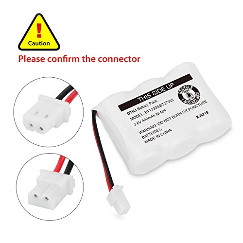 QTKJ BT17333 BT27333 battery for Vtech Cordless Phone BT17233 BT27233 BT163345 BT263345 CS2111 AT&T 01839 Sanyo CLT3500 GESPCH06 Radio Shack CS90174 12280731 23-956 23-9069 Cordless Handsets (3-Pack)