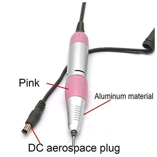 Professional Metal Electric Art File Nail Drill Hand Manicure Pedicure Machine Pen Replacement Handle Shank Hand - (Color: Pink DC A)