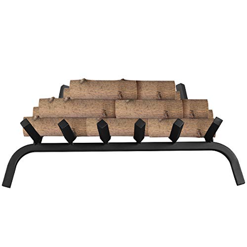 Goplus Fireplace Log Grates, Steel Fire Grates, 3/4" Heavy Duty Wide