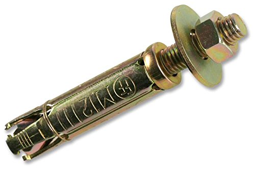 Duratool PB1030 M10 x 30mm x 65mm Masonry Anchor Projection Bolts, 10 Pack