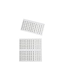 Klein Tools 56250   Marcadores de alambre (números 1 a 48), Blanco, 56250