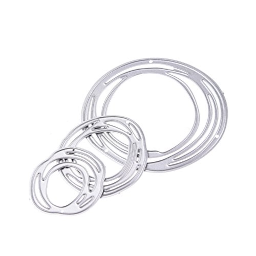 BUZHI 1set Cutting Dies Metal Circle Die Embossing Stencils for Christmas Card Paper DIY Craft Decoration - Thumbnail 5