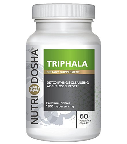 #1 Pure Premium Triphala, 1500mg serving, Potent yet Gentle Super Antioxidant Colon Cleanser & Detoxifier for Digestion & Regularity. Ayurveda blend, vegan friendly capsules. Gold Std. Trifala Churna