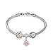 ANGEMIEL 925 Sterling Silver Snake Chain Bracelet for European Bracelets Charms Bead Size 7.8inch