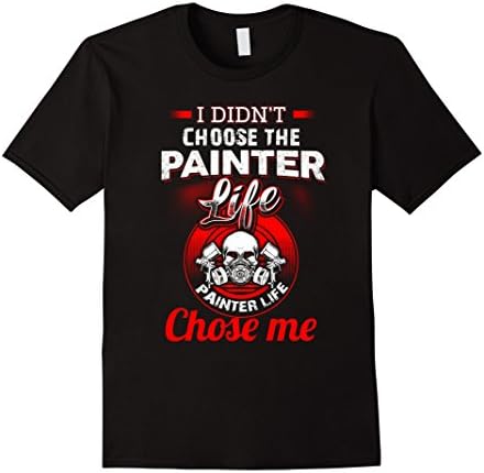 Mens Painter tshirt , i didn't choose the panter life Medium Black