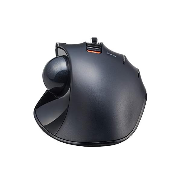 ELECOM-24GHz-Wireless-Thumb-operated-Trackball-Mouse-6-Button-Function-with-Smooth-Tracking-Precision-Optical-Gaming-Sensor-M-XT3DRBK Elecom Trackball Mouse 2.4GHz Wireless Thumb Control Sculpted Ergonomic Design 6-Button Function, Smooth Tracking…