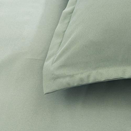 M&Meagle 3 Pieces Green Duvet Cover Set with Zipper Clousure,100% Stone Washed Process Microfiber,Ultra Soft and Easy Care,Simple Style Bedding Set-Queen Size(1 Duvet Cover 2 Pillowcases) - Thumbnail 6