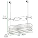 mDesign Metal Bathroom Storage Tool Organizer Accessory Basket Tray - Hang Over Cabinet Door - Storage for Hair Dryer, Straightener, Curling Iron & Hair Styling Products - Concerto Collection - Satin
