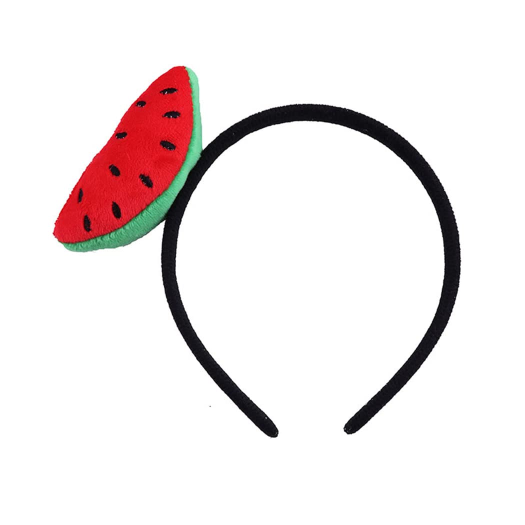 She's Shining Women Red Watermelon Headband Hairband Lovely Fruit Hair Ornament Funny Black Headdress