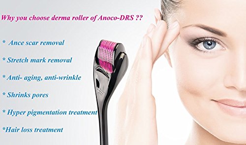 Premium Derma Roller with 540 Micro Needle Titanium Best Derma Roller Kit Micro Roller FDA Approved Needling Roller Skin Care 0.25mm is very useful for face eye body hair loss - Thumbnail 2