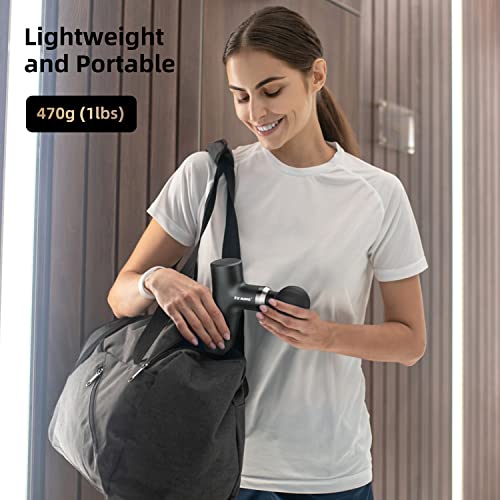 Massagepistole Mini, FIT KING Massage Pistole Massage Gun Tragbare Masagepistoll Massagegerät Muskelmassagepistole, zur Eine Schnelle Muskelreparatur, mit Ladeanschluss Typ C