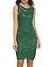Acevog Women's Elegant Floral Sleeveless Lace Cocktail Evening Dress (X-Large, Green)