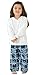 PajamaGram Blue Snowflake Fleece Matching Family Pajama Set, Women's Medium / 8-10, Multicoloured