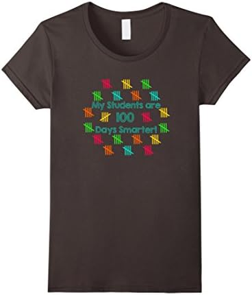 Women's My Students are 100 Days Smarter T-Shirt XL Asphalt