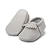 Voberry® Baby Girls Soft soled Tassel Bowknots Crib Shoes Moccasins (6~12 Month, Gray)