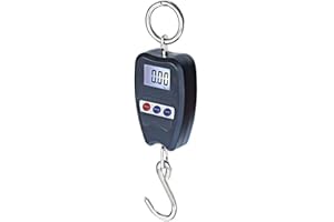 KONGSEN Hanging Weight Scale Industrial Heavy Duty for Farm, Hunting, Bow Draw Weight, Big Fish & Hoyer Lift with Accurate Sensor Digital, Professional (440LBS Black)