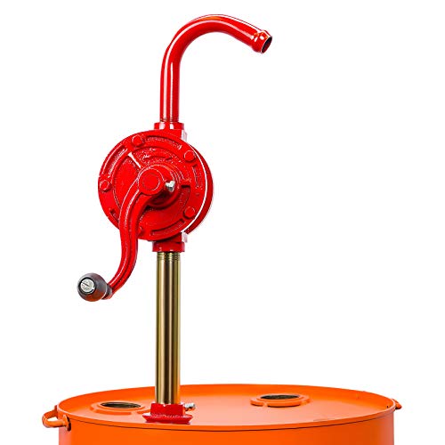 Groz Rotary Barrel Pump Dual Directional Cast Iron 1inch Pump Inlet NBR Seals Steel