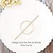 FDesigner Vintage Circle Round Hair Clips Geometric Decorative Hoop Hair Accessories Jewelry for Women and Girls (Gold)