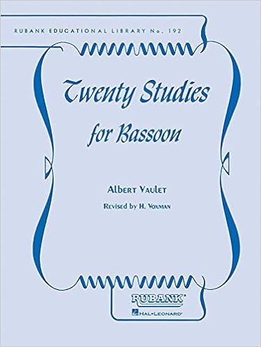 Amazon Com Twenty Studies For Bassoon 0073999708905 Voxman H Vaulet Albert Books