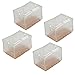 BQLZR Transparent Chair Leg Caps Feet Pads Silicone Floor Furniture Table Feet Covers Non Slip Prevent Scratches Pack of 8