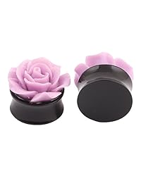 IPINK-10 piezas de dilatador de oreja de flor de rosa de 0.315 in a 0.984 in