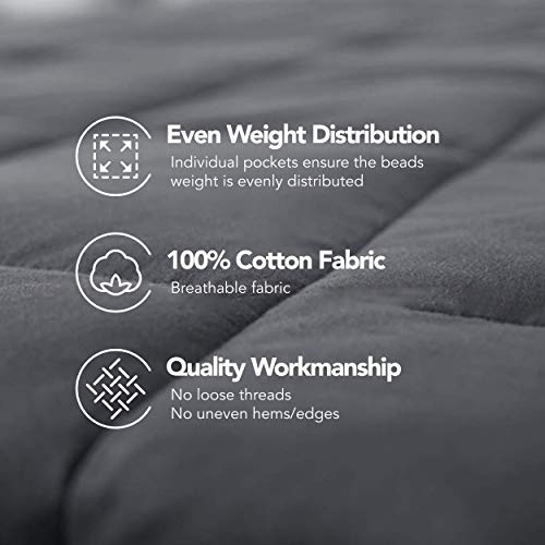 Deconovo Weighted Blanket 100 Cotton Heavy Blanket Filled with Glass