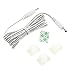 EShine Interconnect Cable - Male to Male, 3.5mm x 1.35mm, for LED Under Cabinet Lighting with Wire Clips (6.5ft, White)