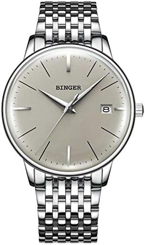 B BINGER Men's Japanese Movement Automatic Mechanical Watch with Stainless Steel Band