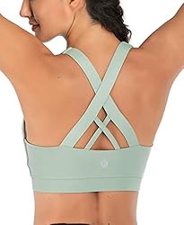 RUNNING GIRL Sports Bra for Women, Criss-Cross Back