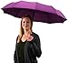 Crown Coast Eggplant Purple Travel Umbrella - 60 MPH Windproof Lightweight for Men Women and Kids, Compact Travel Umbrellas in Multiple Colors