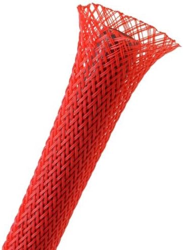 TechFlex PET 0.5 inch sleeving 25ft Red by CarNetix