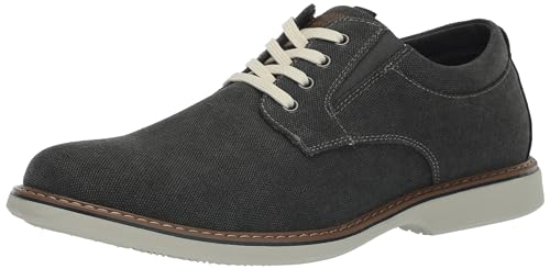 Nunn Bush Otto Canvas Plain Toe Oxford Gray 11 W (EE)
