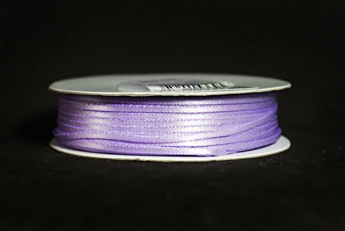 Made in Taiwan Double Face Satin Ribbon Polyester 100yrds Spool 1/8" Lavender