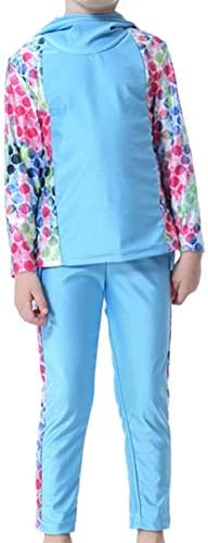 TianMai Muslim Swimwear for Kids Girls Modest Islamic Hijab Full Body Swimsuits Burkini