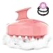 Hair Scalp Massager Shampoo Brush, Zenpy Scalp Massage, Scalp Scrubber and Dandruff Brush for Scalp Care Hair Cleaning Shower, Soft Silicone Comb for Men, Women, Kids and Pet Hair Deep Cleaning -Pink
