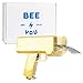 Bee You - Money Gun Paper Playing Spray Money Gun Make it Rain Toy Gun, Handheld Cash Gun Fake Bill Dispenser Money Shooter with 100 Pcs Play Money(Chrome Gold)