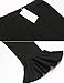 Ekouaer Womens High Waist Leggings with Ruffle Hem, Black, X-Large