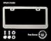 FIV-AUTO Bling License Plate Frame for Car/Handmade Rhinestone Waterproof Metal License Plate Frame with Screws & Caps+Free Bonus Engine Bling, 2-Holes Stainless License Plate Frame (Sliver)