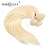 FASHION QUEEN Hair 613 Blonde Hair Bundles, Silk Straight Brazilian Virgin Hair, Honey Blonde Unprocessed Human Hair(12/12/12inch)