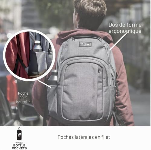 Sac à dos Campus M, 25 litres, sac robuste avec compartiment pour ordinateur portable et dos matelassé en mousse - Sac à dos pour l’école, le bureau, l’université ou pour tous les jours