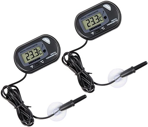 Depets LCD Digital Water Thermometer For Fish Tank Aquarium Marine Temperature, Pack of 2