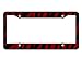 Plastic License Plate Frame Safari Animal Series - Zebra Red and Black