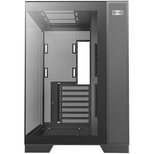 Gabinete Gamer Kalkan Asgard Evo Preto ATX Aquário Sem Fans Câmara Dupla Painel em Vidro Temperado Duplo USB 3.0 Painéis Perfurads Suporta Placas Mãe com Conectores Traseiros KLK00084