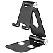 HITASION Adjustable Foldable Cell Phone Stand, Metal Aluminum Smartphone Holder Any Angle Desk Phone Stand Black
