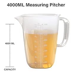 Luvan 1 Gallon Measuring Pitcher, 134oz Extra Large